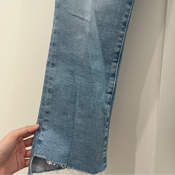 NWT Mother Denim Light Wash Limited Edition Insider Crop Step Fray Jeans 27 - Picture 8 of 9